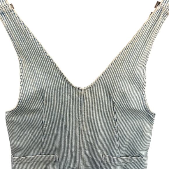 Free People Pinstripe Jumpsuit in Soft Blue - Picture 2 of 9